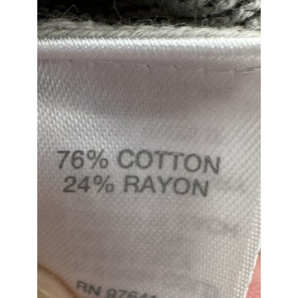 J. Jill Pure Jill Blouse Womens Small Tie Front Knit Top Long‎ Sleeves Gray - Picture 6 of 8